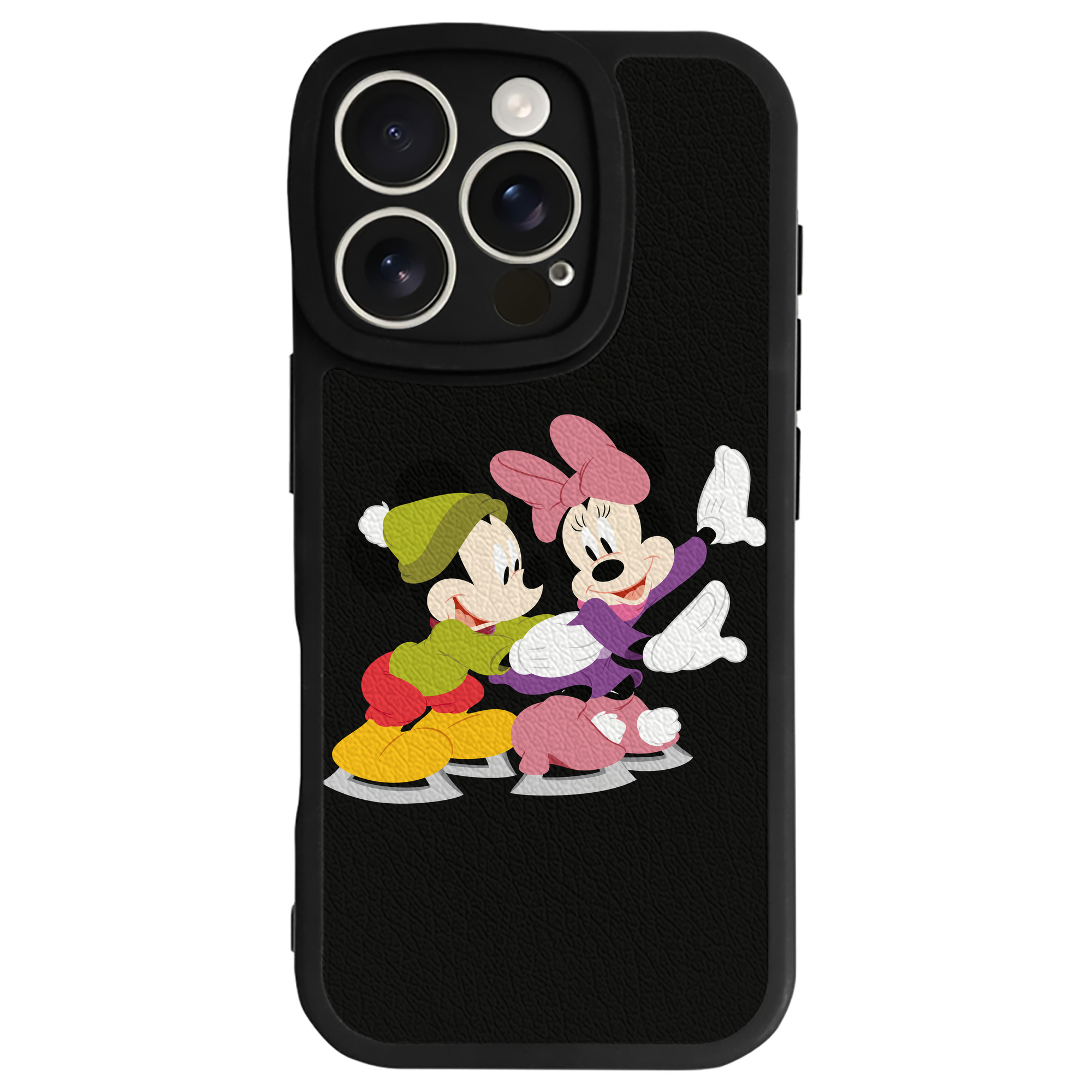 （画像用） ミッキーマウス Mickey Mouse 【iPhone 16シリーズ対応】シリコンスマホケース（レザー調） 材質：シリコン